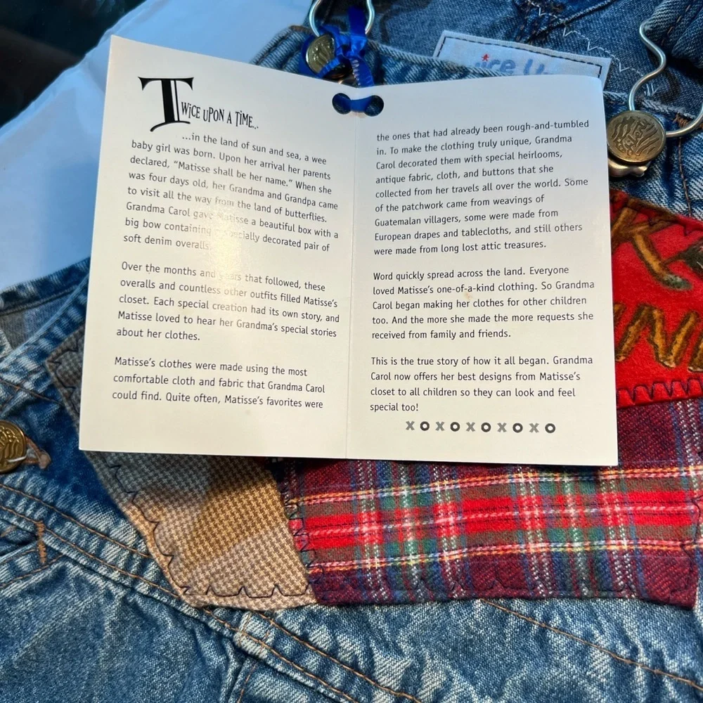 Vintage Kids Twice Upon a Time Denim Overalls with Patches​